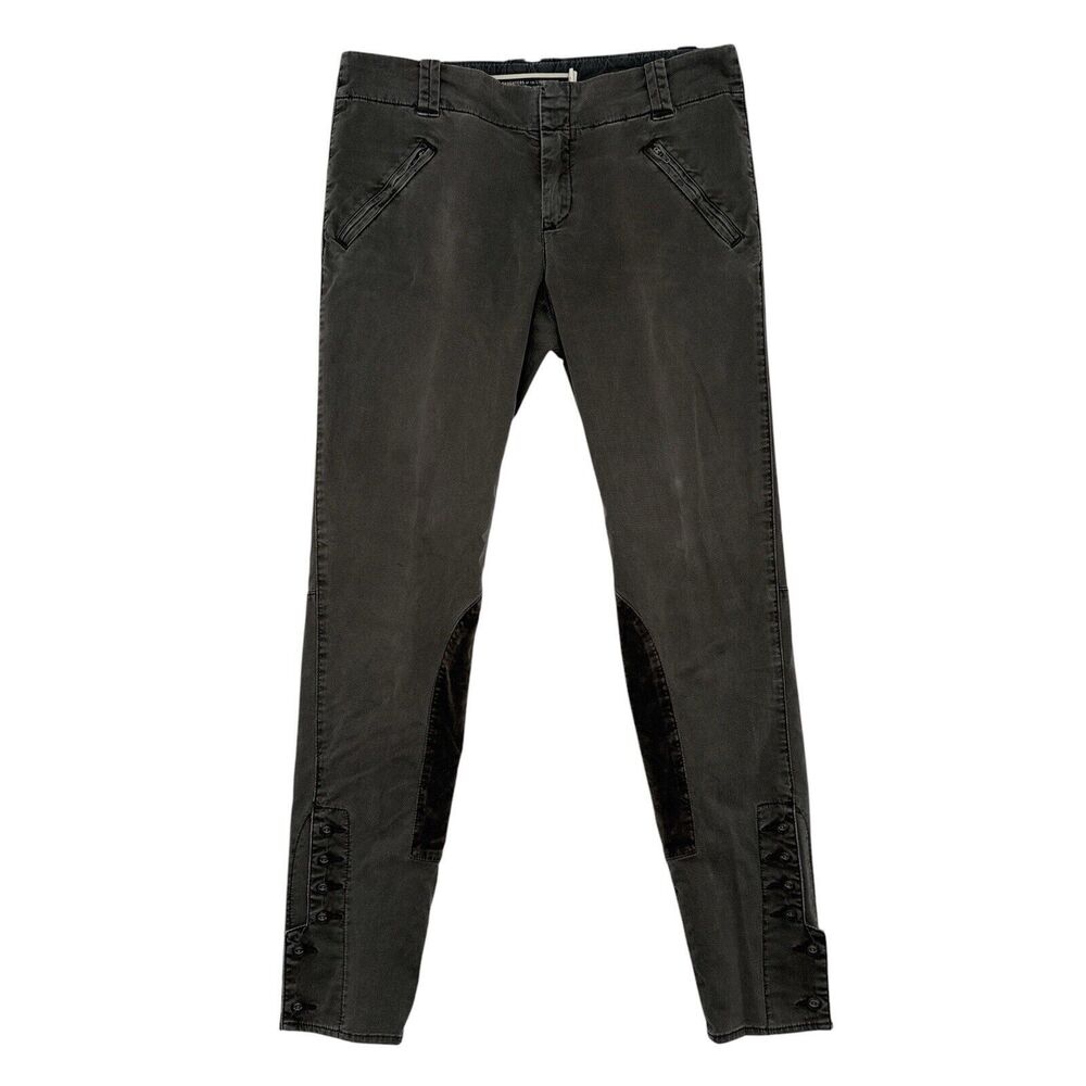 Daughters Of Liberation Riding Pants Size 27 Brown Skinny Ankle Button Jodphur‎